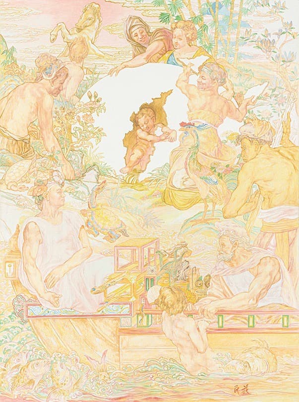 알영-혁거세 · 캔버스에 유채 · 130.3x97cm · 2018