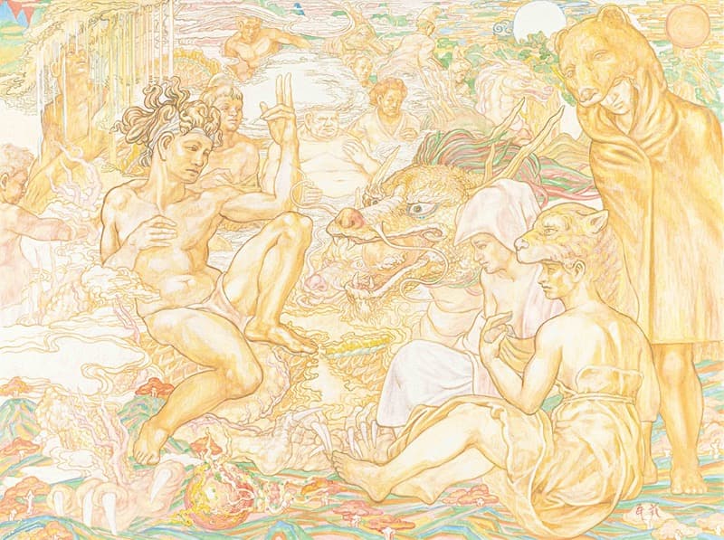 천제환웅-신시에 오다 · 캔버스에 유채 · 97x130.3cm · 2018