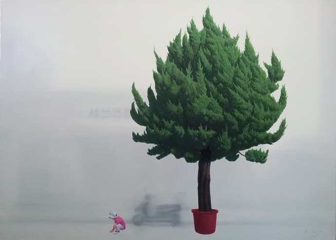 붉은 화분 · 캔버스에 유채 · 65.2x90.9cm · 2013