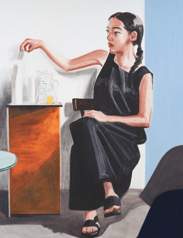 정이지, 퍼포먼스 · Oil on canvas · 145.5 x 112.1 cm · 2019 · Oil on canvas