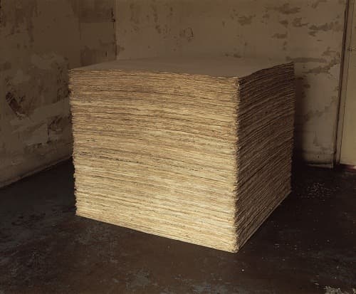 주진스, 팡전 프로젝트-베이징의 1입방미터 선지 · 알루미늄 판에 사진 · 100 x 120 cm · 1988