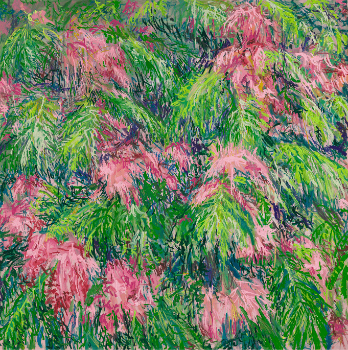 허보리_합환화 · 캔버스에 유채 · 130x130cm · 2020 ⓒThe Artist. All rights reserved. · oil on canvas