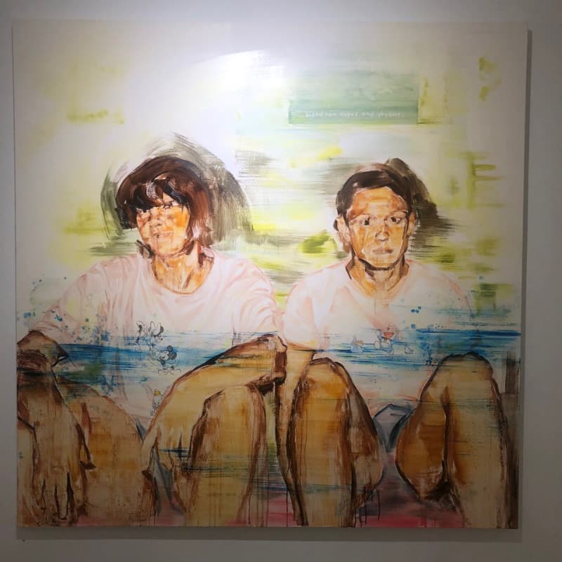 두 명의 응시자 · oil on canvas · 162.0x162.0cm · 2020 · oil on canvas