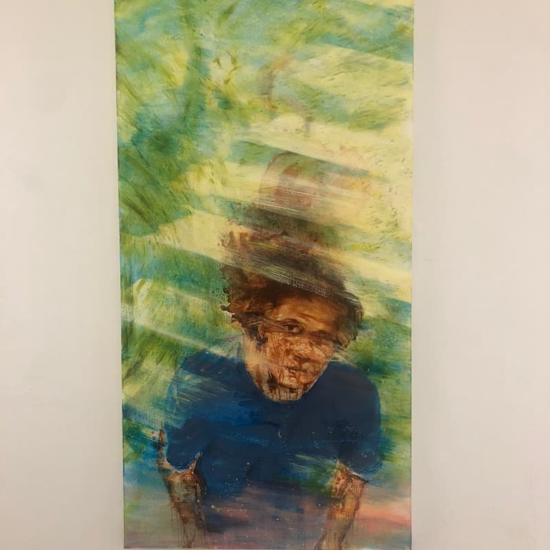 응시자 · oil on canvas · 161.1x81.2cm · oil on canvas · oil on canvas