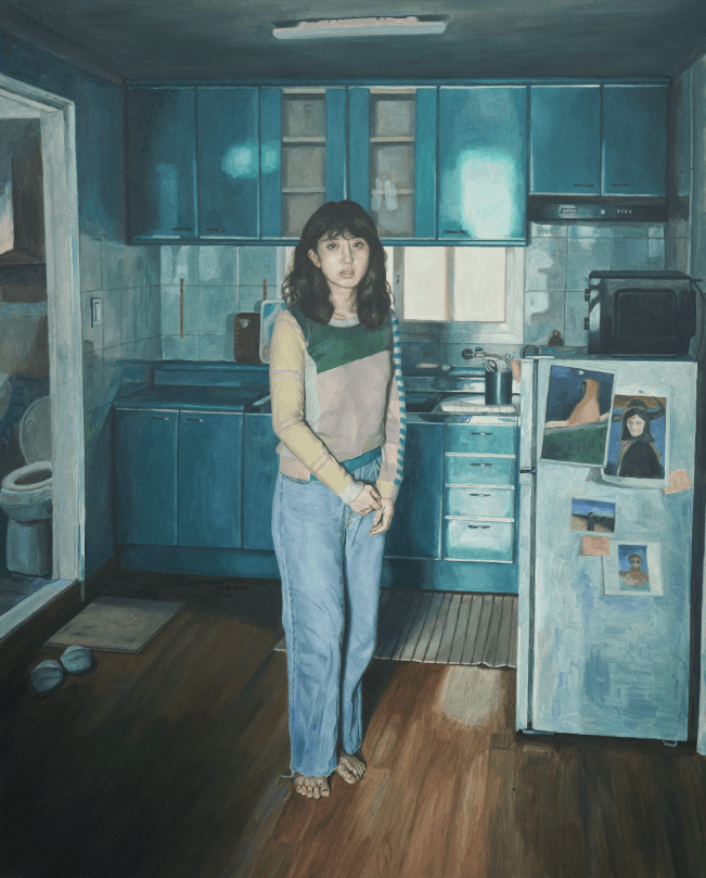 〈SH〉 · 캔버스에 유채 · 162.2 x 130.3 cm · 2020 [출처] 원앤제이 갤러리 · 〈SH · oil on canvas