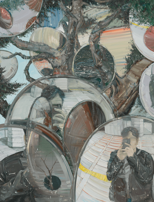 거울이 동반한 혼란 · oil on canvas · 145.5 x 112.1 cm · 2020 · oil on canvas