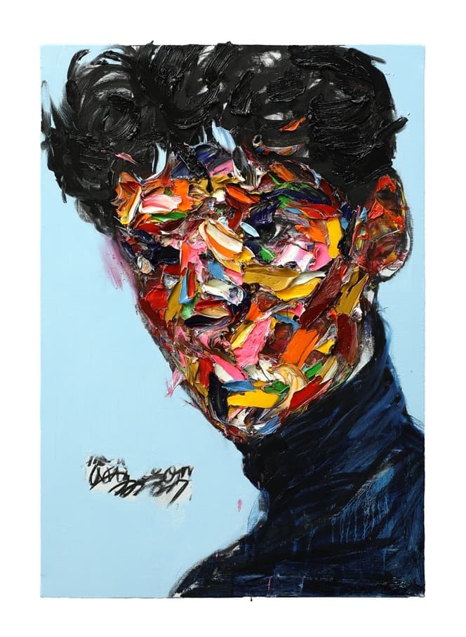 image-face(model) · oil and charcoal on canvas · 72x50cm · 2020