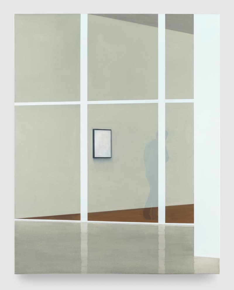 Tim Eitel, Interior (Ghost) · oil on canvas · 74-13/16" × 59-1/16" × 1-9/16" (190 cm × 150 cm × 4 cm) · 2020 © Tim Eitel / Artists Rights Society (ARS), New York / VG Bild-Kunst, Bonn · Tim Eitel, Interior (Ghost) · oil on canvas