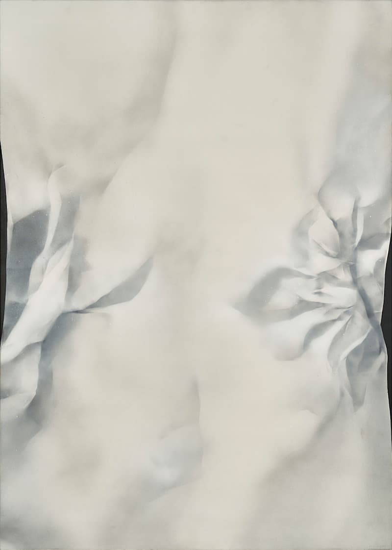 손현선  〈엷게 구겨진 면〉 · 캔버스에 아크릴릭 · 100 x 70.7 cm · 2019