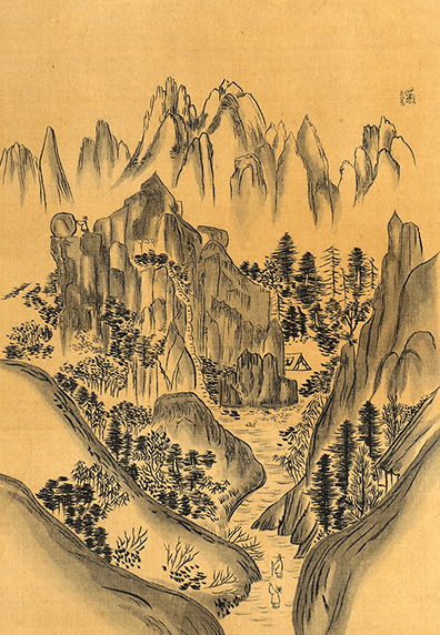 여정 · 비단에 먹과 채색 · 30x21cm · 2020 · Journey · Ink and coloring on silk