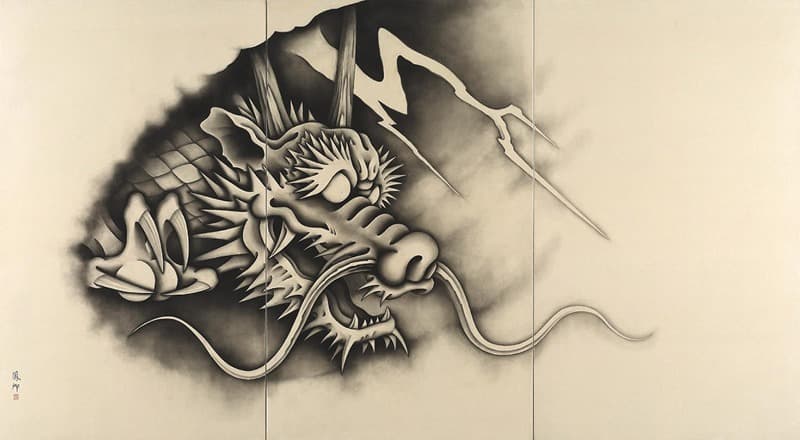 龍 · 비단에 수묵 · 150x296cm · 2018 · Korean Ink on Silk