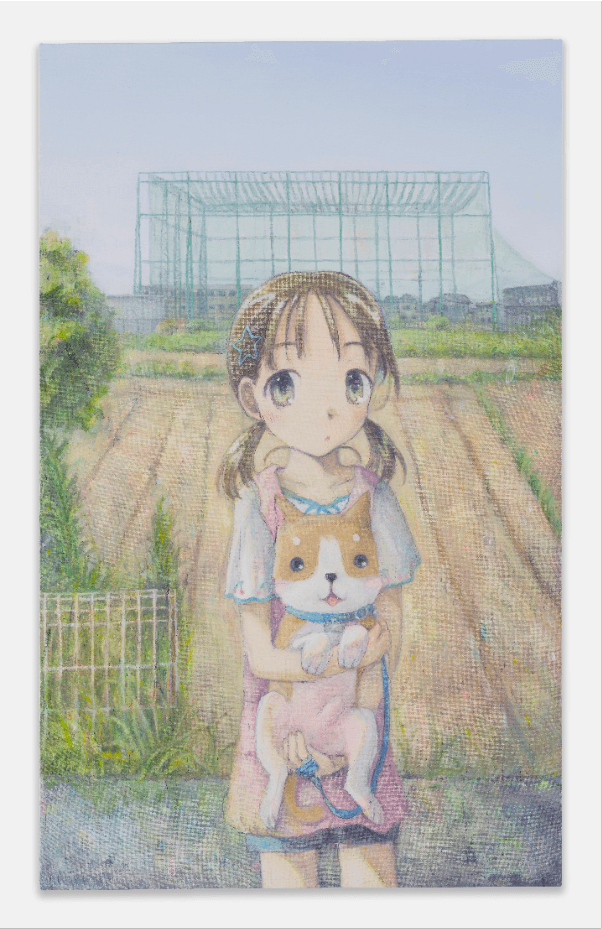 Emi Kuraya. Pigtails, 2020. · Oil on canvas. · 130 x 80.3cm | 51 3/16 x 31 5/8 in. · ©2020 Emi Kuraya/Kaikai Kiki Co., Ltd. All Rights Reserved. Courtesy Perrotin. · Emi Kuraya. Pigtails, 2020. · Oil on canvas.