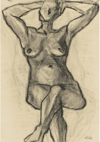 누드 · 종이에 연필 · 64x45cm · 1959 · nude · a pencil on paper