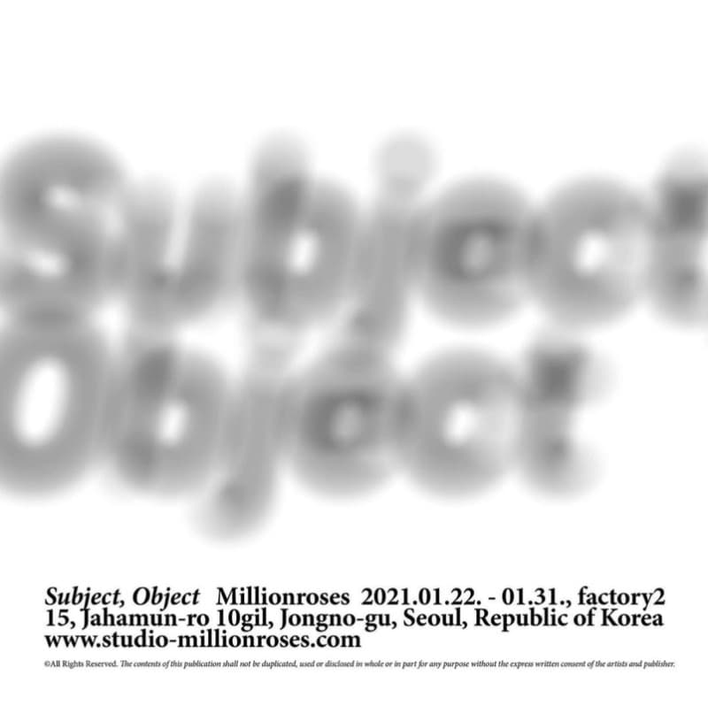 밀리언로지즈: Subject,Object 포스터
