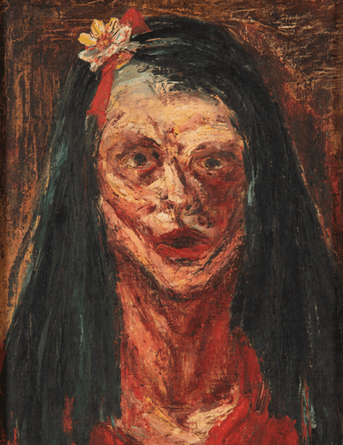 광녀 · oil on canvas · 47x33cm · 1955 · Madwoman · oil on canvas