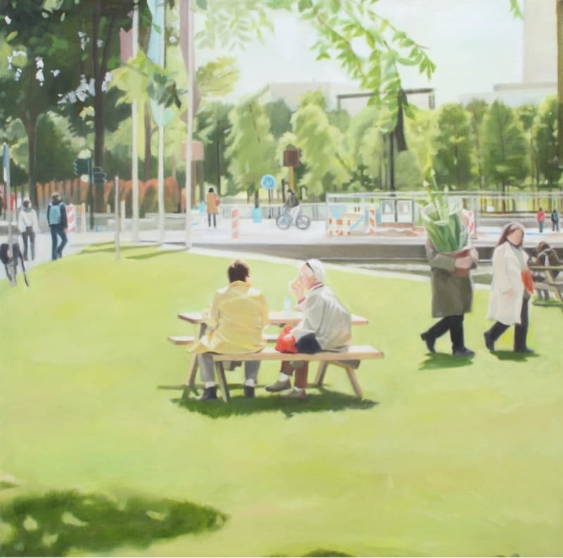 like green · oil on canvas · 72.7x72.7cm · 2020 · like green · Oil on canvas
