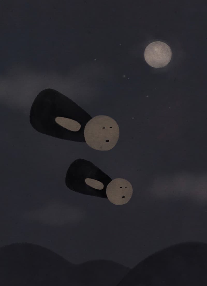 양수영_밤 · 캔버스 위 아크릴 · 33.4 X 24.2 cm · [출처] 플레이스막 3 홈페이지 · night