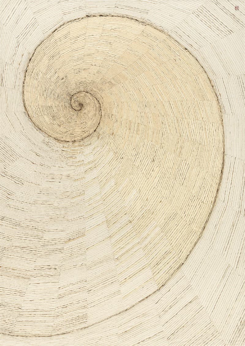 Nautilus · Mixed media on mulberry Hanji paper · 207 x 146 cm · 2020 [출처] 갤러리현대 홈페이지 · Nautilus · Mixed media on mulberry Hanji paper