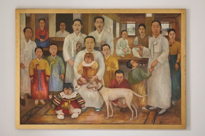 배운성_가족도 · 캔버스에 유채 · 140x200cm · [출처] 포항시립미술관 홈페이지