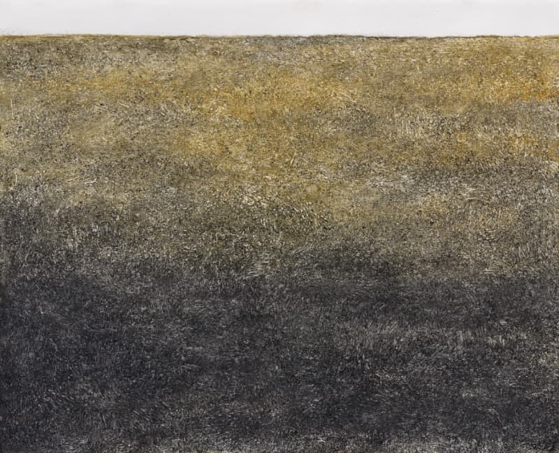 2월의 들녘 · 한지에 혼합재료 · 53x65cm · 2021