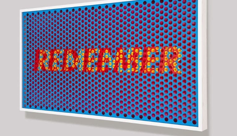 Remember · perforated aluminum panel, acrylic spray paint, acrylic on paper, wooden frame, anti-reflection glass · 89.1 x 165.1 x 9.1 cm · 2021 (출처= 도잉아트) · Remember · perforated aluminum panel, acrylic spray paint, acrylic on paper, wooden frame, anti-reflect