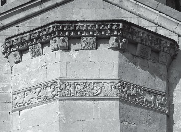 마트빌리 성당 동쪽 파사드 저부조 · 7세기 (출처= KF갤러리) · Martvili The cathedral of The Virgin