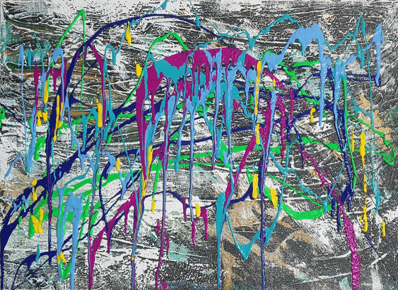 Brainchild, Night Life · 캔버스에 아크릴 · 72 x 53 cm · 2020 · Brainchild, Night Life · Acrylic on canvas