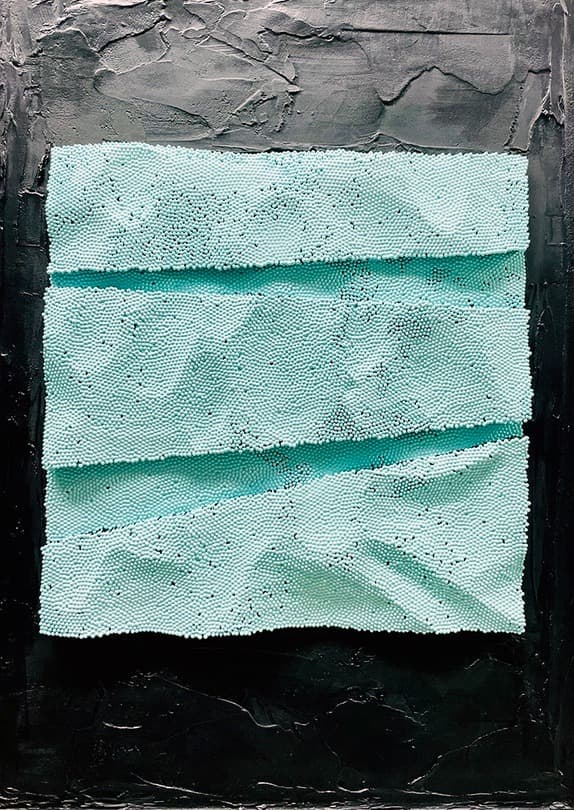 Hope11000 · Pin on canvas · 290x410x50mm · 2020 (출처= schengen gallery) · Hope11000 · Pin on canvas