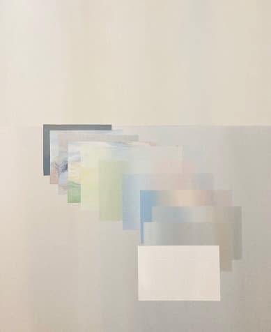 invisible layer · Oil on canvas · 72.7x60.6cm · 2021 (출처= 더 트리니티) · invisible layer · Oil on canvas
