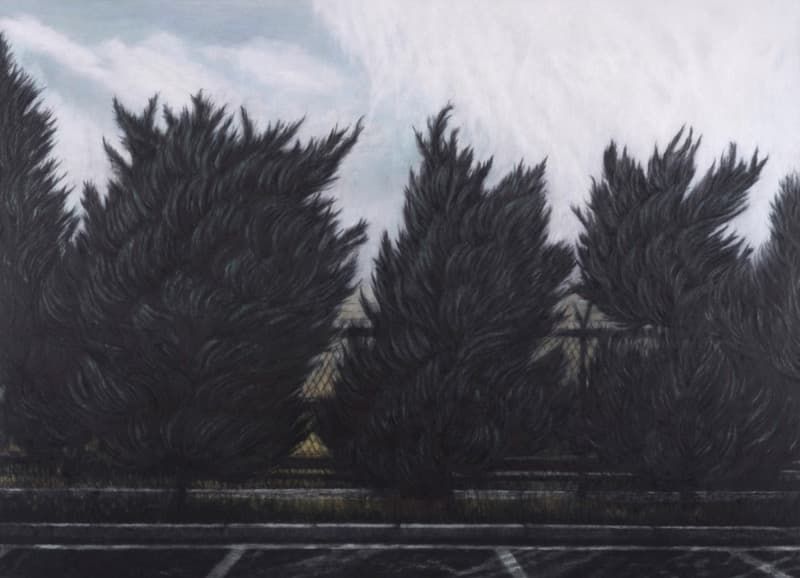 빛을-등지고 2-1 · 장지에 채색, 혼합재료 · 140x190cm · 2019  출처-히든스페이스