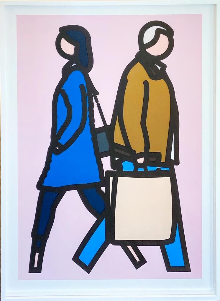 줄리안 오피 - New York Couple, · Screenprint with inkjet and collage on conversation board with frame · 91x125cm (ed.55) · 2019 (출처:신세계갤러리 홈페이지)