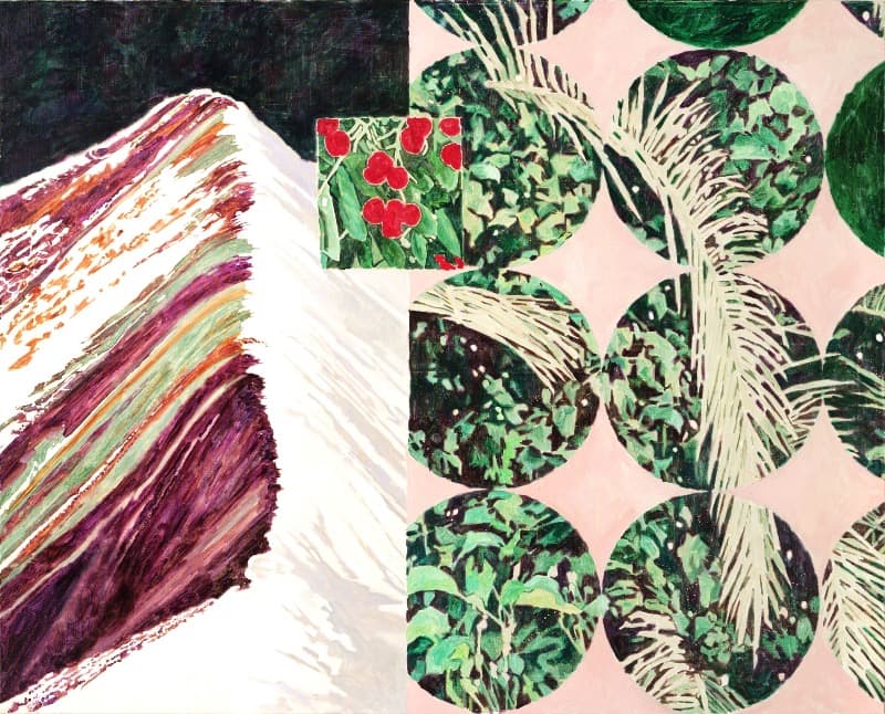 송수민 - OO이 머문 자리 2 · 캔버스에 아크릴 · 130.3x162.2cm · 2020 (출처:신세계갤러리)