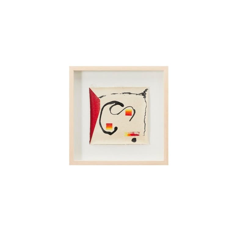 20 x 20 시리즈 No.53 · 광목 천에 유화와 먹 · 32 x 32 cm · 2021 (출처=아트스페이스그로브)