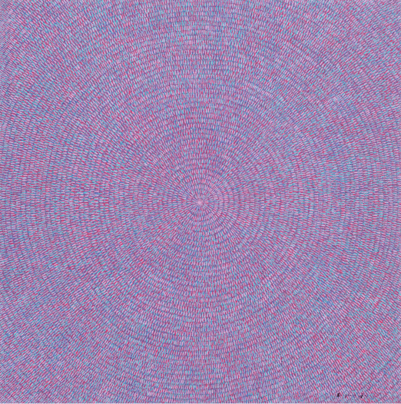 김영자, 생성과 소멸 · 캔버스에 아크릴 · 181.3 x 181.3 cm · 2018 · acrilyc on canvas