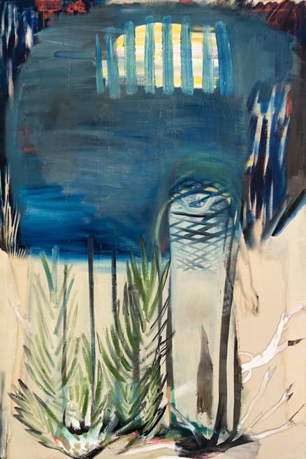 Blaue Komposition · oil, oil pastel on canvas · 150 x 100 cm · 2019 (출처= 우손갤러리) · Blaue Komposition · oil, oil pastel on canvas