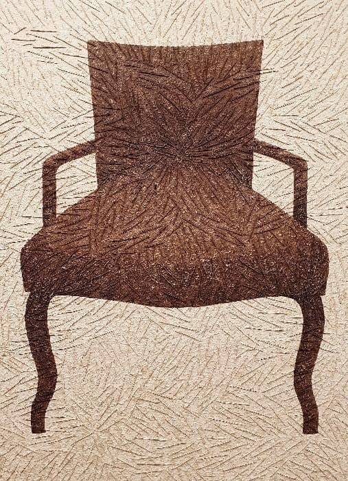 About wish 2108 · 한지에 채색과 바느질 · 135 x 97 cm · 2021