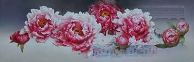 모란 · 캔버스에 아크릴 · 140 x 250 cm · 2019 · Peony · acrylic on canvas