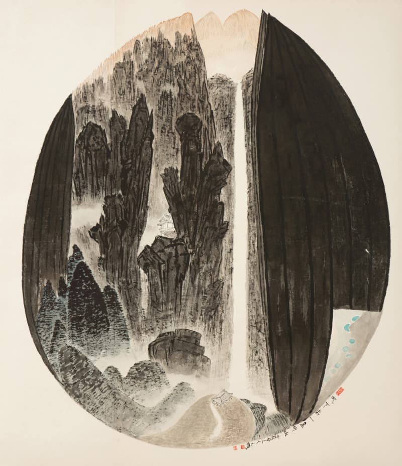 금강화개(金剛華開) · 지본수묵 · 149.5x128.6cm · 2020 (출처= 경주솔거미술관)