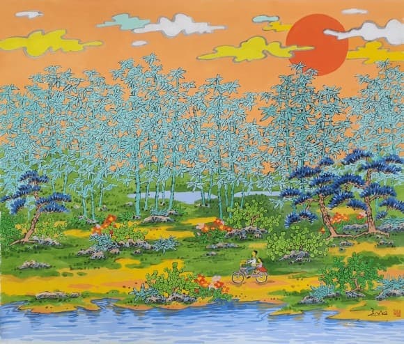 수묵채색 · 53.0 x 45.5 cm · 2021 (출처=갤러리훈 블로그)