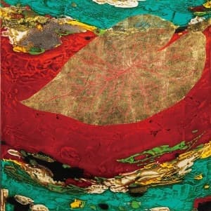 Taro #37 · natural lacquer, gold leaf on wooden panel · 60x60cm · 2014 (출처= 코리아나화장박물관) · Taro #37
