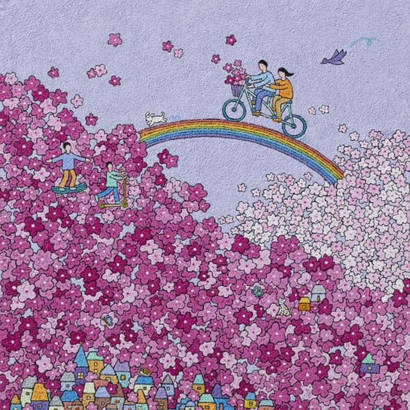 Happy Memories (4) · 캔버스에 혼합재료 · 45.5 x 45.5 cm · 2021 · mixed media on canvas