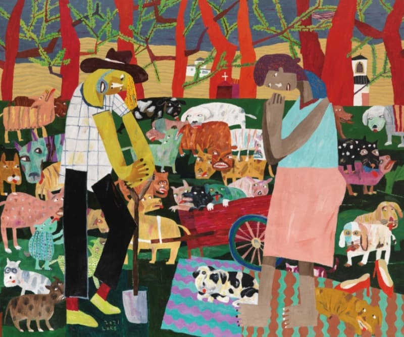 만종 The Animals · oil on canvas · 225x265cm · 2021 (이미지 출처 = 온유갤러리)