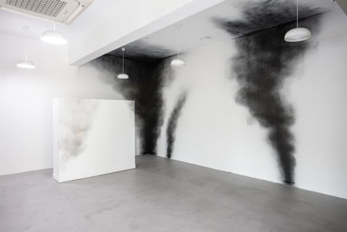 무제 Untitled · Meok (Korean ink) · 가변설치 · 2020 (출처= 경기창작센터) · Untitled · Meok (Korean ink)