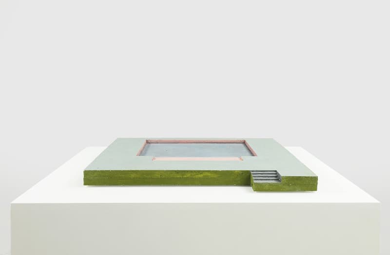 Untitled · Oil stick on concrete · 25 x 31 1/4 x 2 in 63.5 x 79.4 x 5.1 cm · 2020 (출처= VSF) · Untitled · Oil stick on concrete