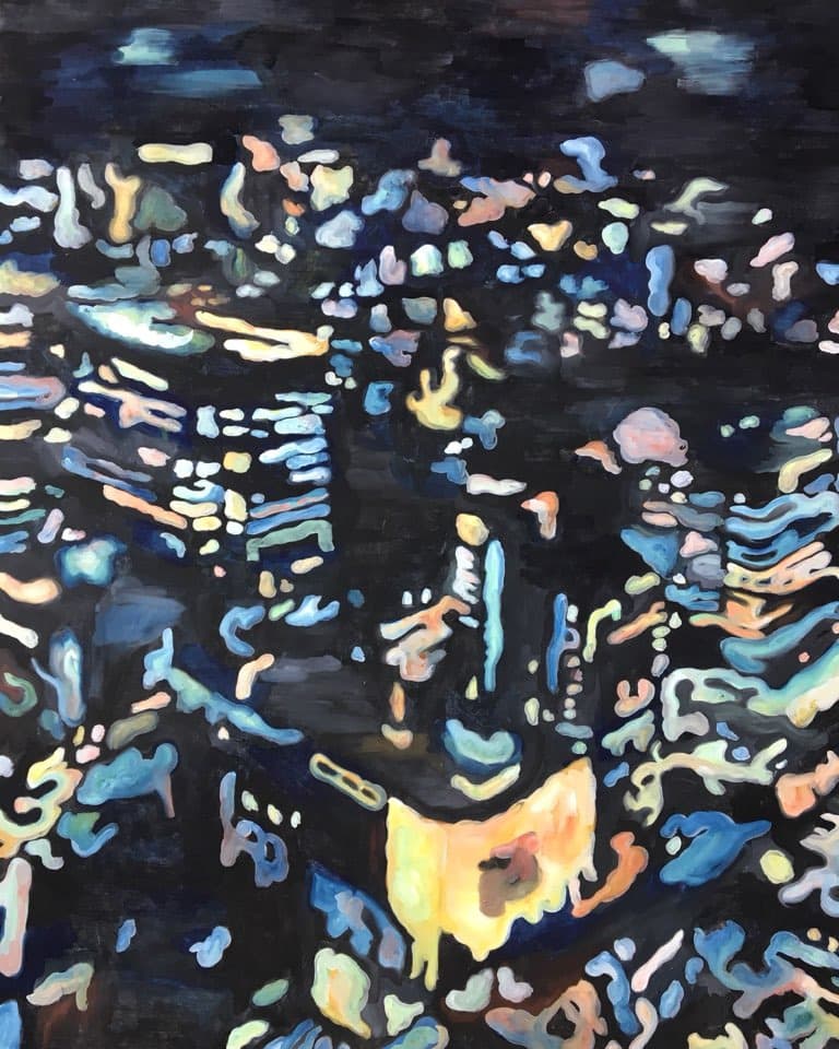깨어있는 시간의 연장 · 장지에 채색 · 116.8x91.0cm · 2018 (이미지 제공 = 갤러리 너트)