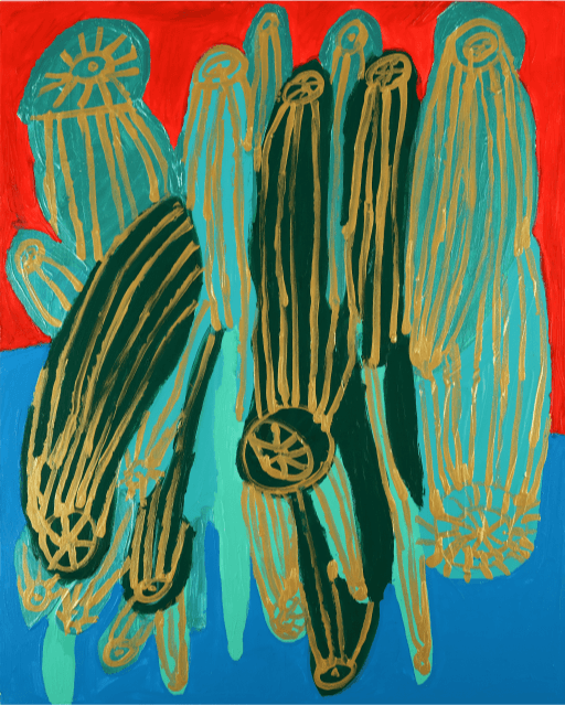 광복절선인장 · Acrylic on canvas · 91 x 72.7 cm · 2017 · Acrylic on canvas