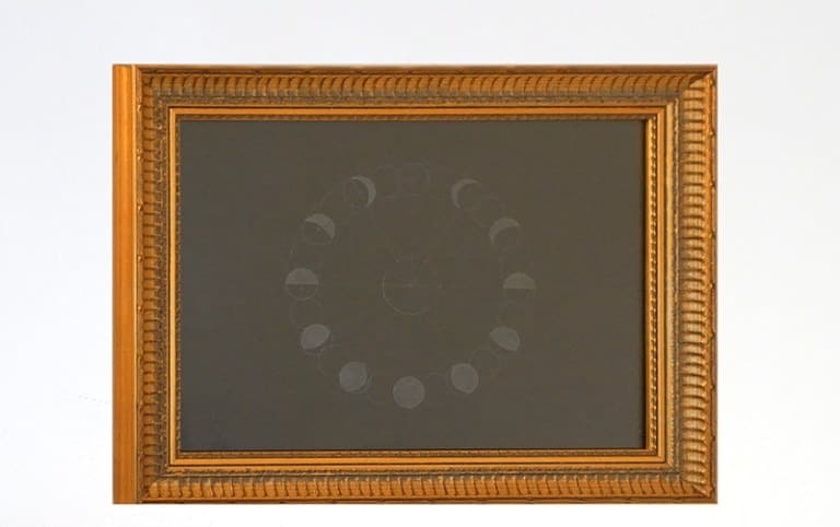 달을 보는 방법 · 종이에 연필 · 40x31cm · 2021 (출처 = 인디아트홀공)