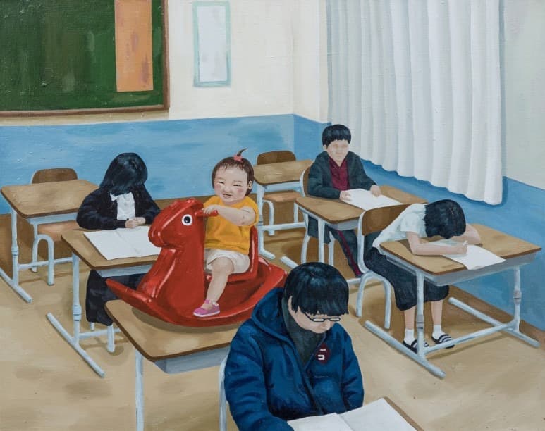 시험 · Oil on canvas · 91.0 x 72.7cm · 2019 (출처= 서학동사진관)