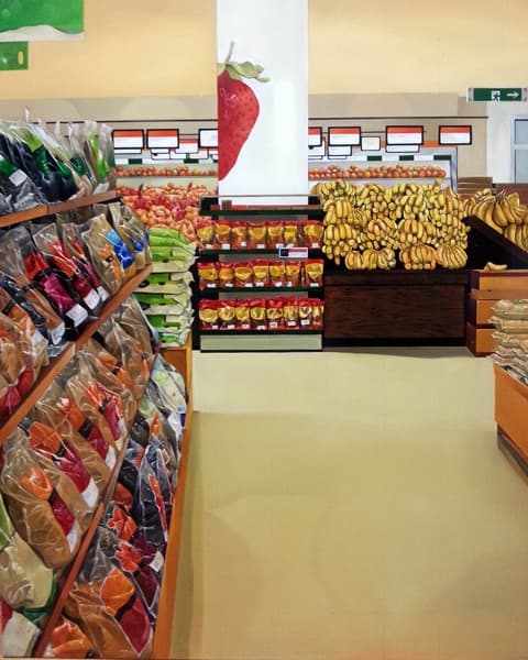 Display_Supermarket · Oil on canvas · 72.7 x 60.6cm · 2011 (출처= 레드엘갤러리) · Display_Supermarket · Oil on canvas