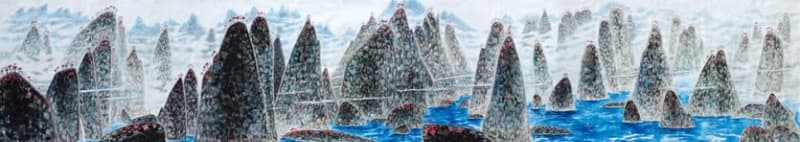 선경(仙境)으로 가는 꿈 · 600 x 110 cm · 1995